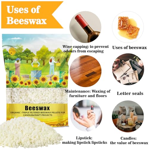 Cargen WAX-PE-1LBWH-NEW Natural Beeswax Pellets thumb #3