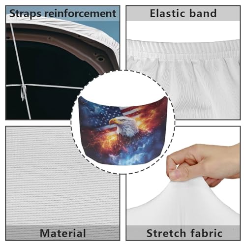 Image of Car Hood Cover,Portable Car Hood Cover Protector Suitable Most Automotive Sedans Trucks Pickup Sports Cars,Car Accessories Eagle Flag Print