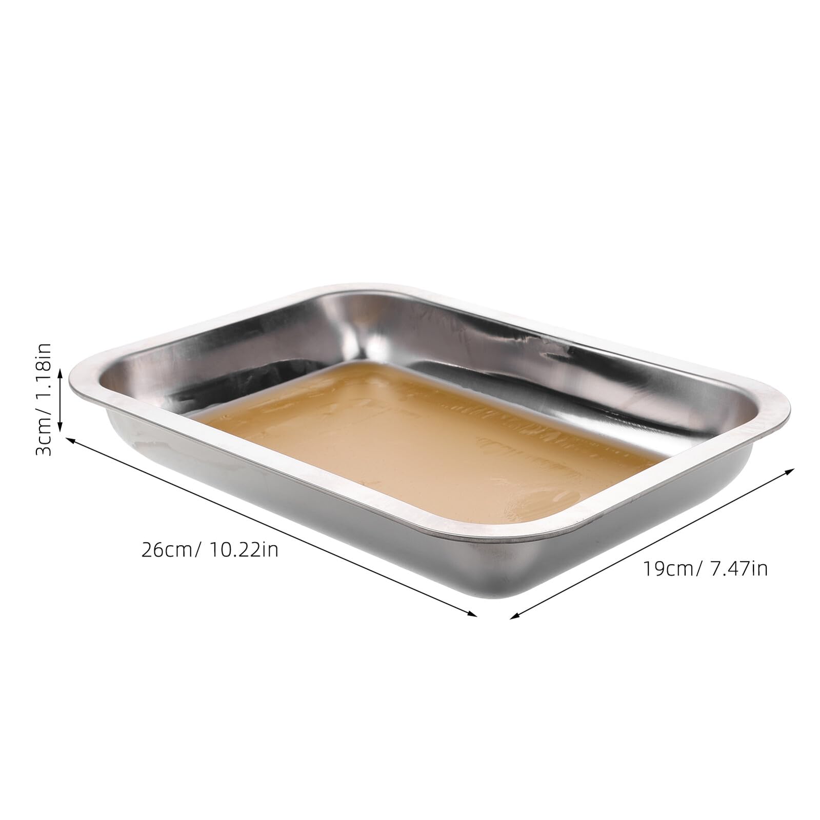 SEWACC Bandeja de Disección de Acero Inoxidable con Base de Cera Resistente y Duradera para Laboratorio Biológico Herramienta Versátil para Enseñanza y Experimentos Científicos