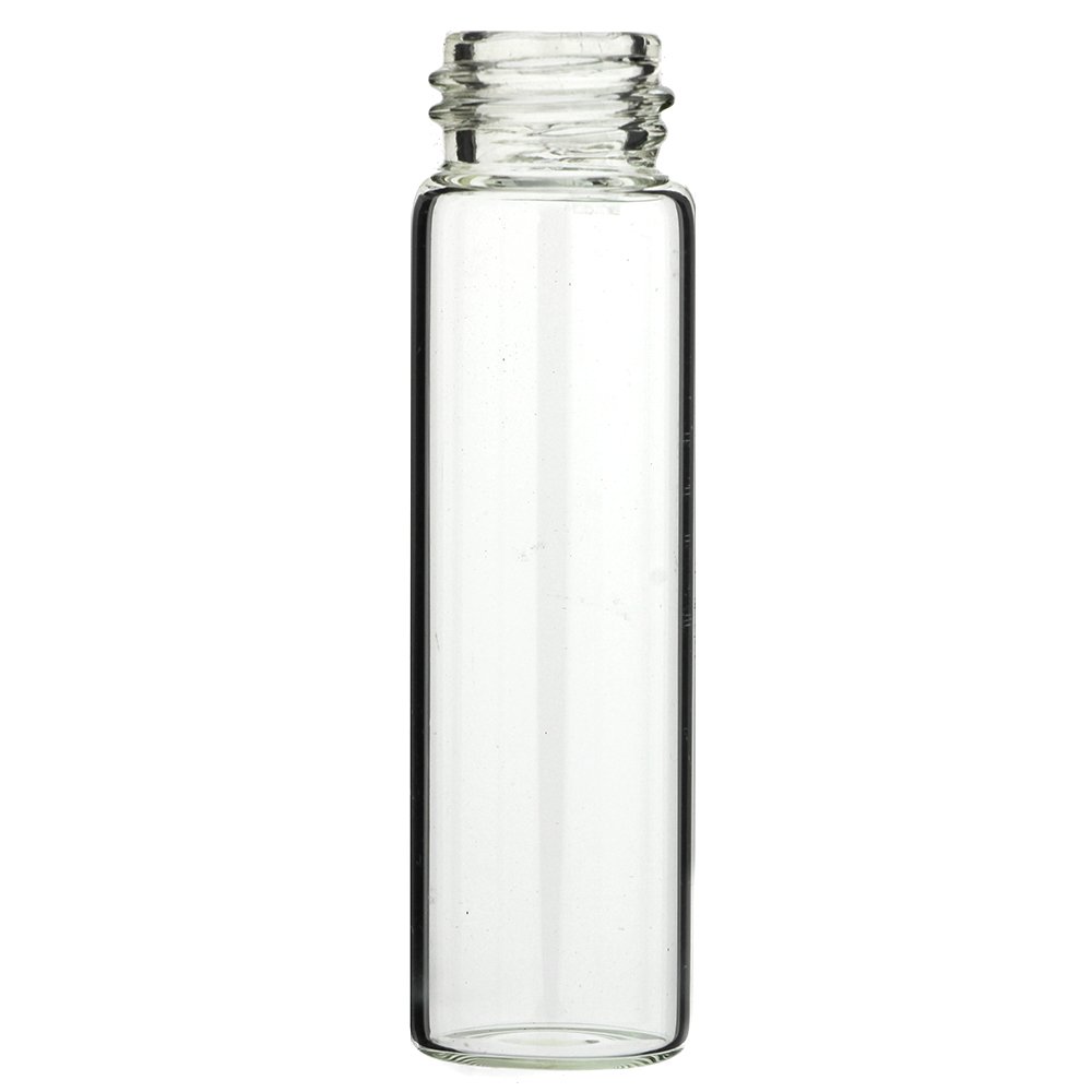12-Pack 2 Dram 8 ml Clear Glass Vials with Coned Screw Caps (Oils Perfume Gold Prospecting Hobby Craft)