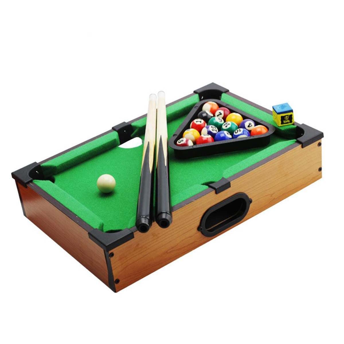 Mini Billiards Set, Wooden Desktop Billiard Table, Snooker Game Toys For Children'S Family Gatherings
