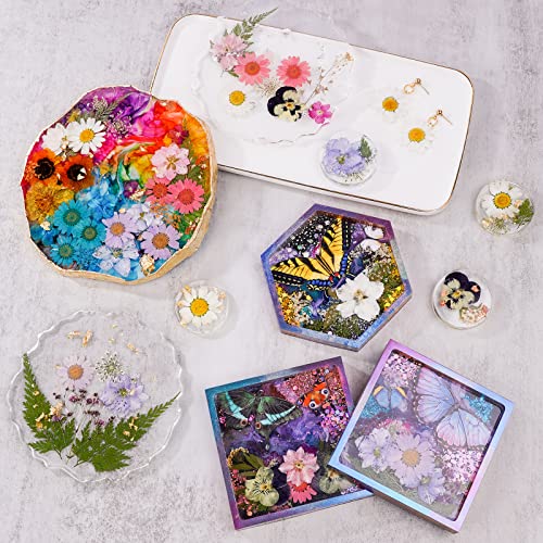 LET'S RESIN Dried Flowers for Resin,115Pcs Natural Dried Pressed