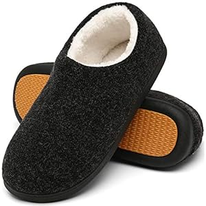 Mishansha Pantofole Uomo Ciabatte Invernali Memory Foam Pantofole Calde Gr.39-46