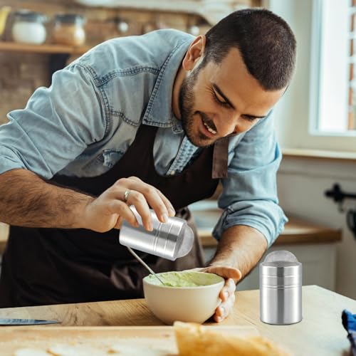 Volumoon Flour Shaker, Stainless Steel Chocolate Powder Shaker, Seasoning Spice Shaker Condiment Dispenser - Image 3