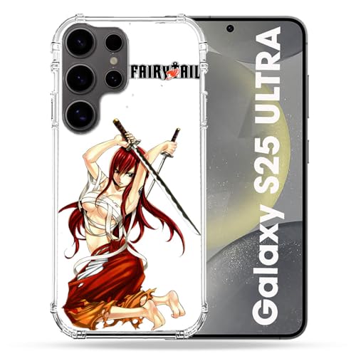 Coque Samsung S25 Ultra Fairy Tail Erza évite les fissures d'écran