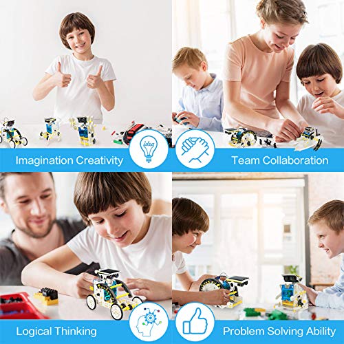 13-in-1 Solar Robot Toy with Plier, STEM Toys Robots for Kids 8 9 10 11 12+, DIY Science Toy Solar Powered Building Robotic Set,Science Experiment Kit for Kids,Education Building Toy Gift for Boy Girl - Thumbnail 4