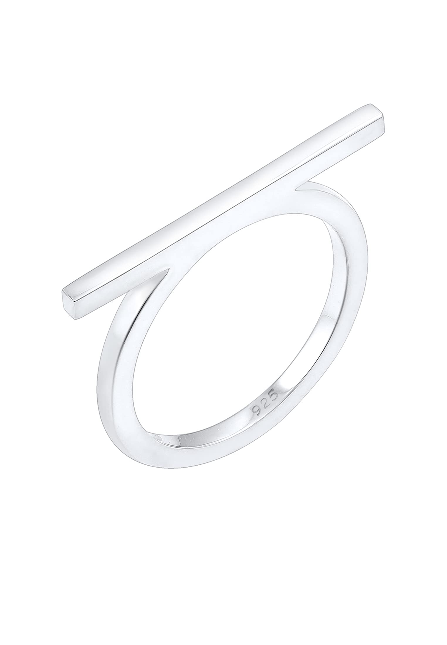 Elli Women's 925 Sterling Silver Blogger Geo Minimal Ring, Size 56