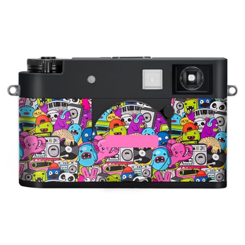 Film protection Fujifilm X-Half vinyle noir mat et rose graffiti