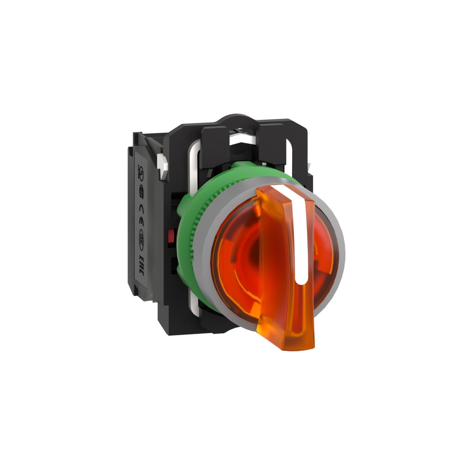 Selector lum. naranja 3 pos. fijas interrupteur rotatif 24V commutateur orange pour armoire