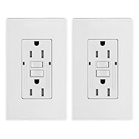 Vista 17 de Micmi Salida GFCI, receptáculo GFI resistente a manipulaciones con indicador LED, interruptor de circuito de falla de tierra de prueba automática