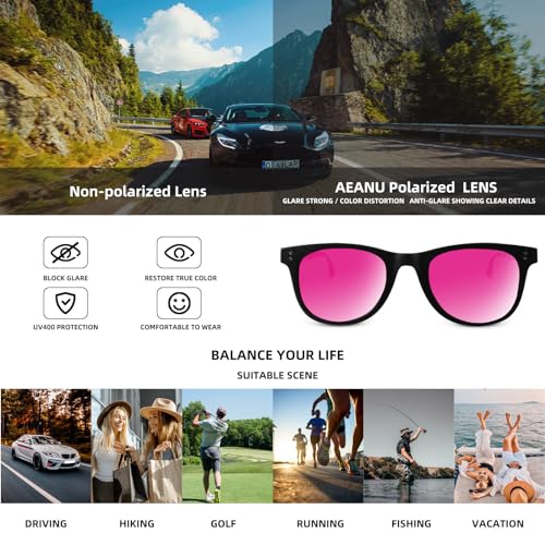 Image of Polarized Sunglasses for Men and Women Sunglasses Color Mirror Lens UV Protection for Driving Running Fishing(3 Pack)