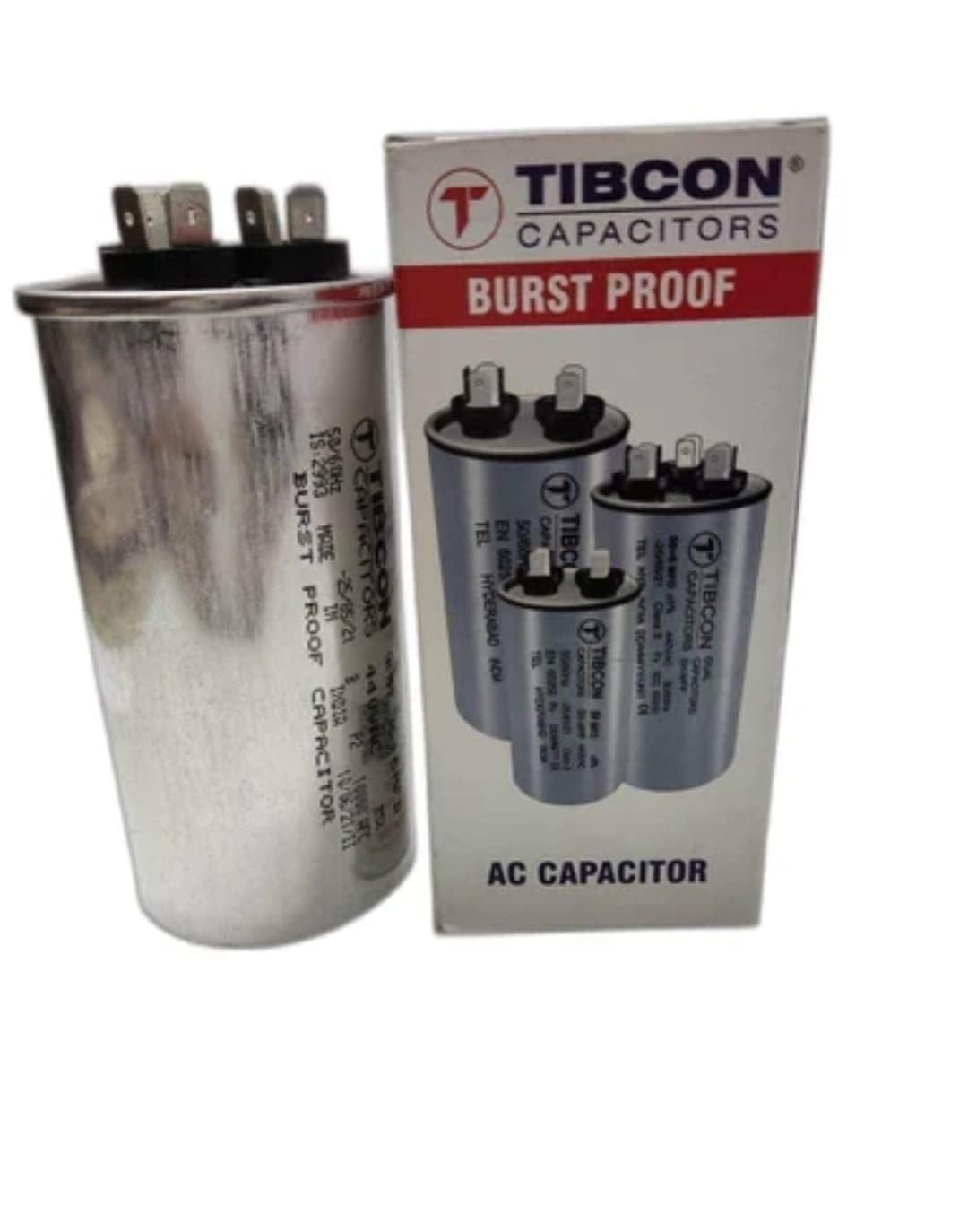 Spinxx 36+6 MFD 440V "Tibcon Capacitor for Air Conditioner (Split & Window Air Conditioners) 1 Ton & 1.5 Ton Air Conditioner 2