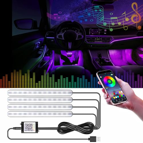 GZ5CG Car Footwell Lights RGB LED Ambient Car Interior Lighting