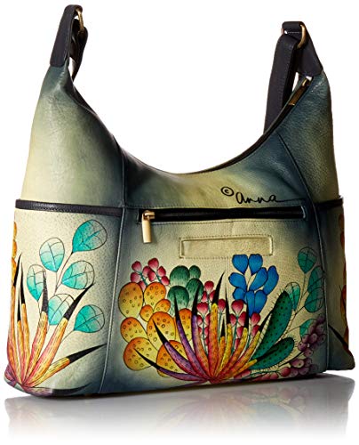 Image of Anna by Anuschka Handpainted Women's Genuine Leather Large Shoulder Hobo
