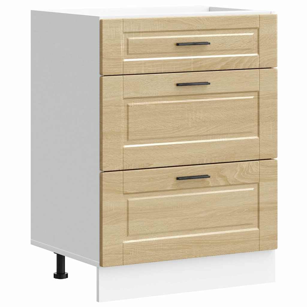 vidaXL - Kitchen Base Cabinet - Porto - Sonoma Oak - 60 x 46 x 81.5 cm