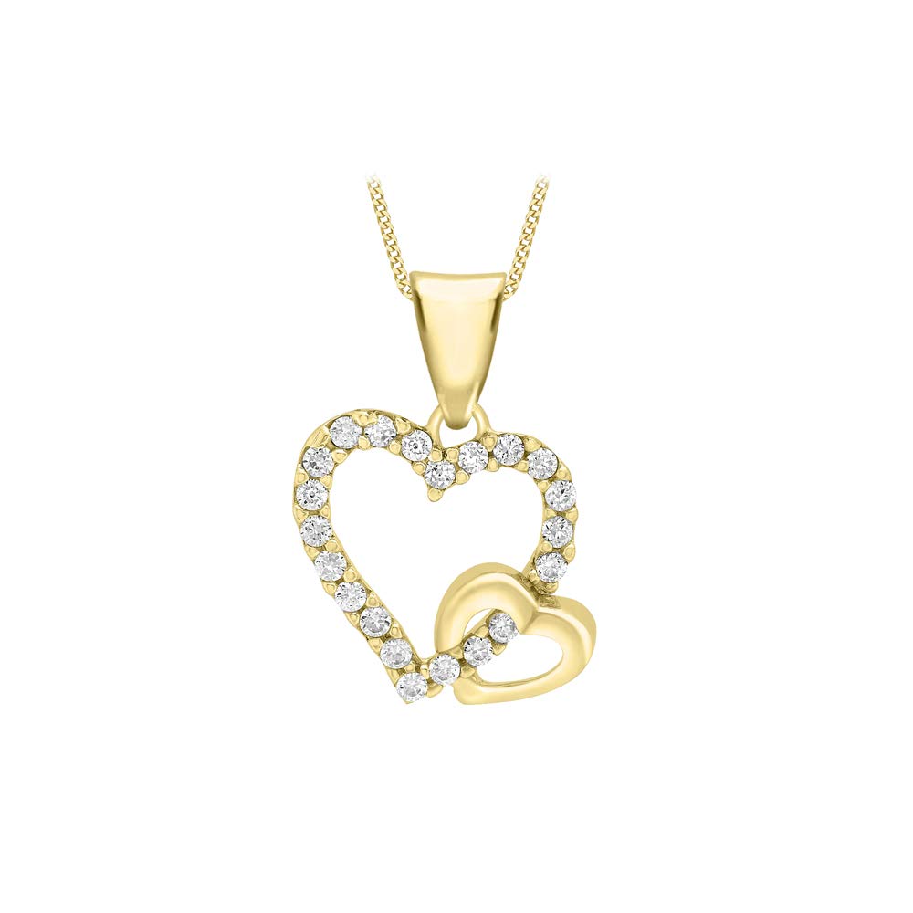CARISSIMA Gold Collar de mujer con oro amarillo de 9 quilates (375/1000), circonita, 46 cm
