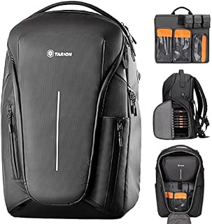 TARION Camera Backpack Large Capacity Camera Bag with 15.6'' Laptop Compartment, Professional Waterproof Photography Backpacks (Zone)