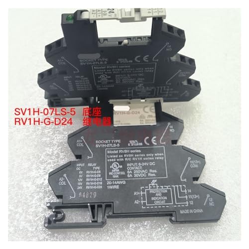 Relé RV8H-S-D24 base SV1H-07LS-5 interruptor electromagnético 24V 2