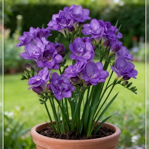 Freesia Plants Bulbs, Perennial & Fragrant Flower, Rare and Beautiful Freesia Bulbs in Bulk, Planting for Stunning Garden Displays-3 Bulbs-E