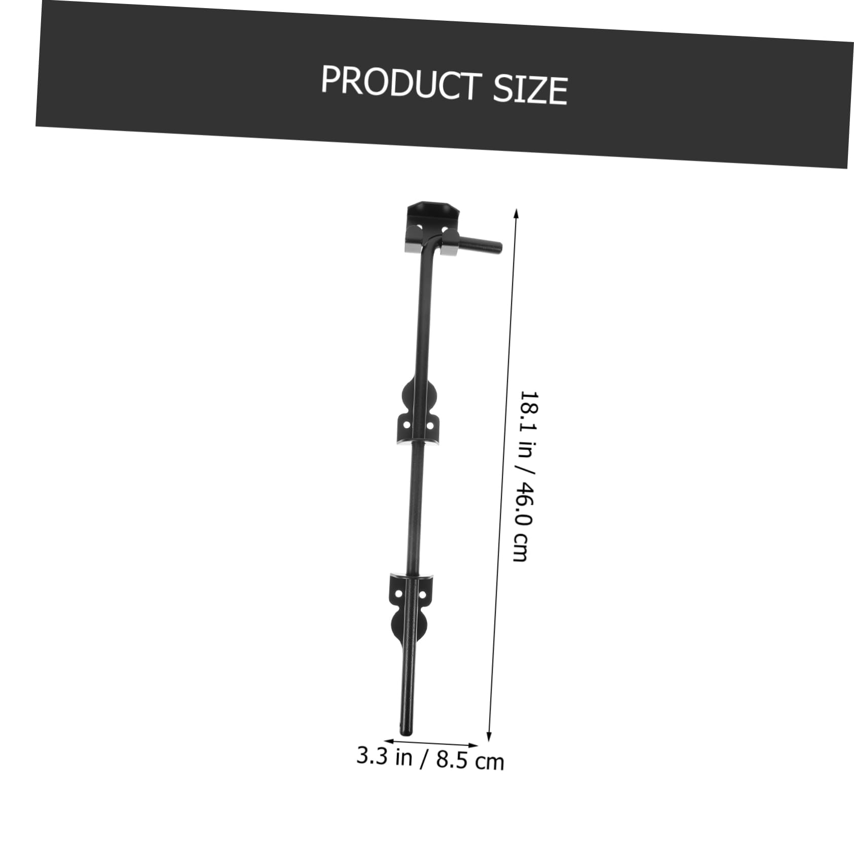 Loquet de Portail en Fer Noir pour Grandes Portes Renforcées