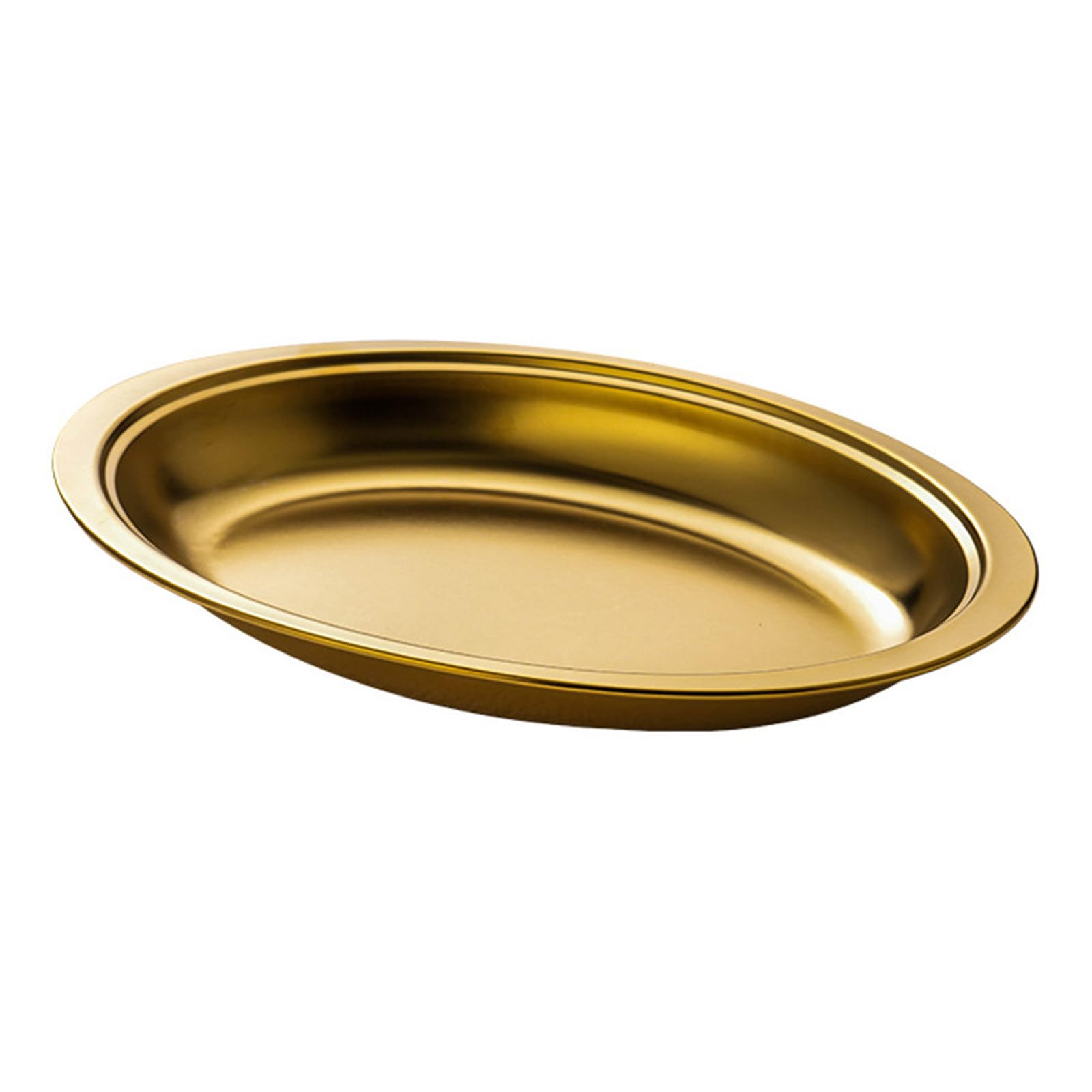 Stainless Steel Fish Tray Oval Platter for Steaming Appetizers Multifunctional Serving Plate for Restaurant Stainless Steel Fish Tray