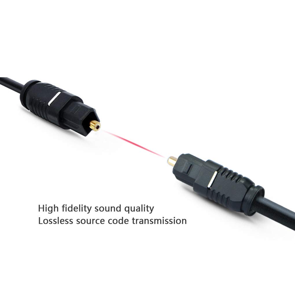 Lot de 2 câbles audio numériques en fibre optique absorbant les chocs pour TV, cinéma, barre de son, cordon de 20 m