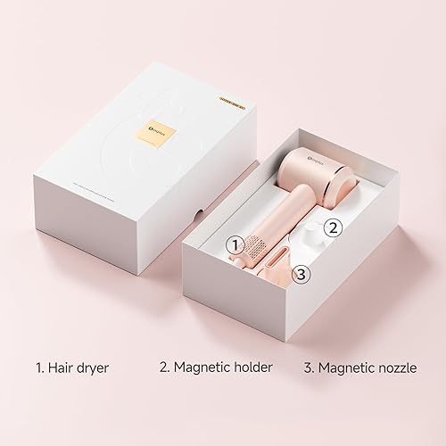 Miniatura 8 de SIMPLUS Secador de pelo, 160,000 RPM de alta velocidad sin escobillas para secado rápido, 400 millones de iones negativos secadores de pelo para