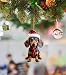 T TAKONE 14 Stück Dackel Dekoration, 2D Acryl Flachdackel Anhänger, perfekt als Christbaumschmuck und Weihnachtsdekoration für das Auto