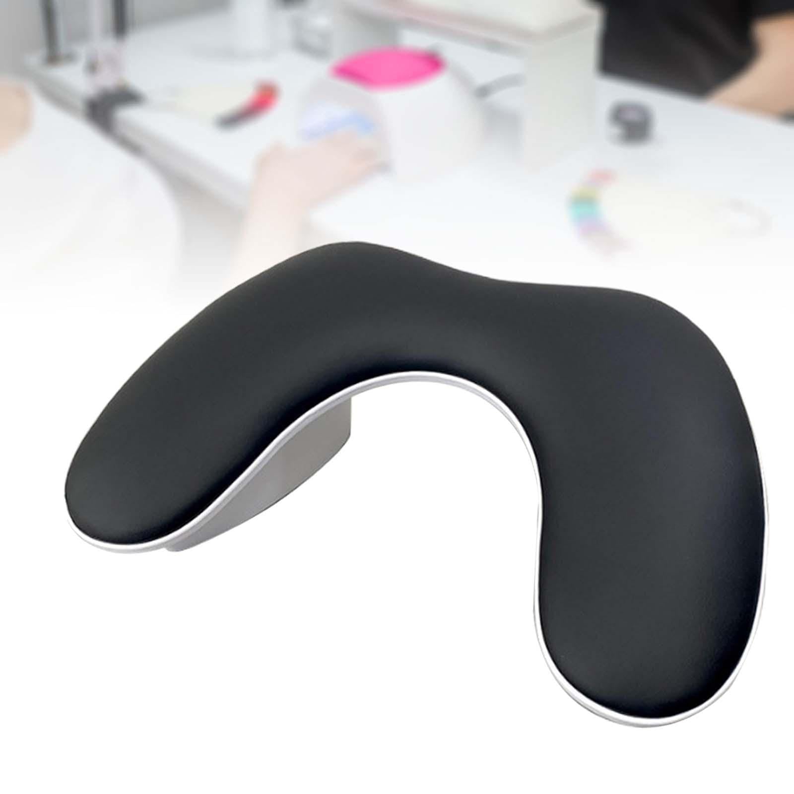 TISHITA Almohadilla para Manicura Cojín para de Uñas Soporte para Brazo Desmontable Diseño en PU Adecuado para Salón de Uñas Escuela de, Negro