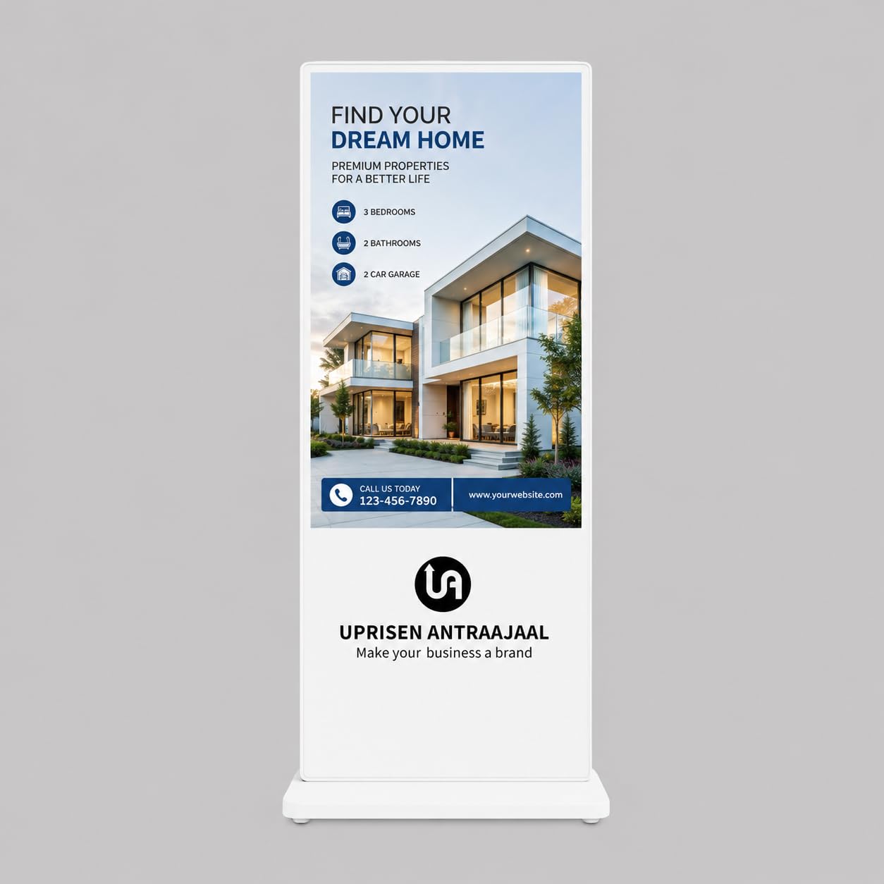 Digital Standee 43 Inch (1 Year Warranty) for Advertising Half Glass Full HD Resolution Screens Led Display for Restaurants, Shopping Mall, Airport-image-40