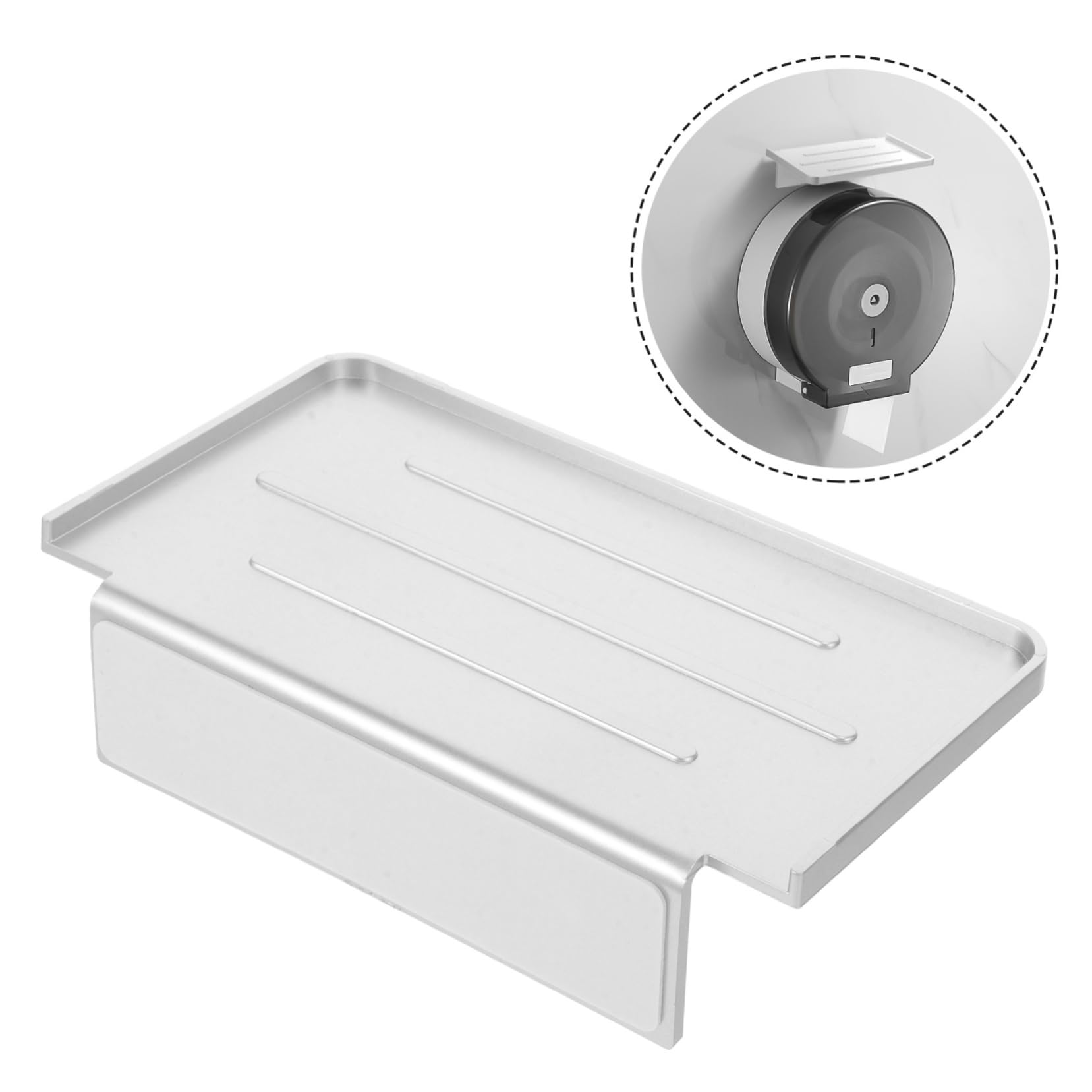 Hemobllo 4pezzi Supporto Telefonico Da Parete Per Bagno Mensola Angolare Senza Trapano Organizer Da Muro Design Moderno e Resistente