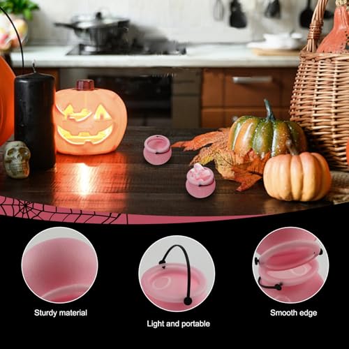 Caldero de brujas de plástico ideal para decoración de mesas de dulces en Halloween 3
