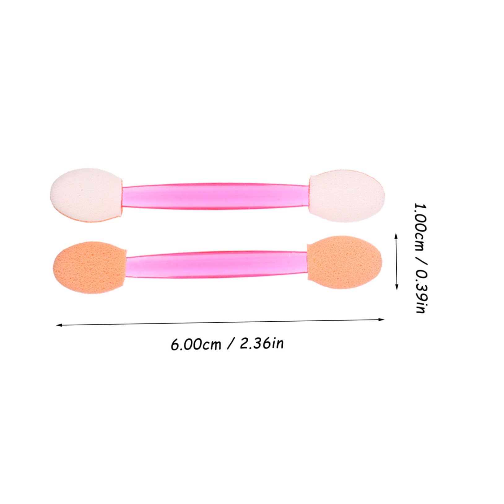 TOVINANNA 80pcs Eye Shadow Sponge Brush Applicators Dual Head Makeup Tool Disposables for Routine Great Friends