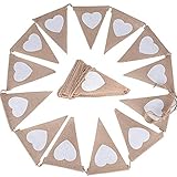 ❤ Flexible Verarbeitung: Jede Jute Girlande enthält 13 Wimpeln, 