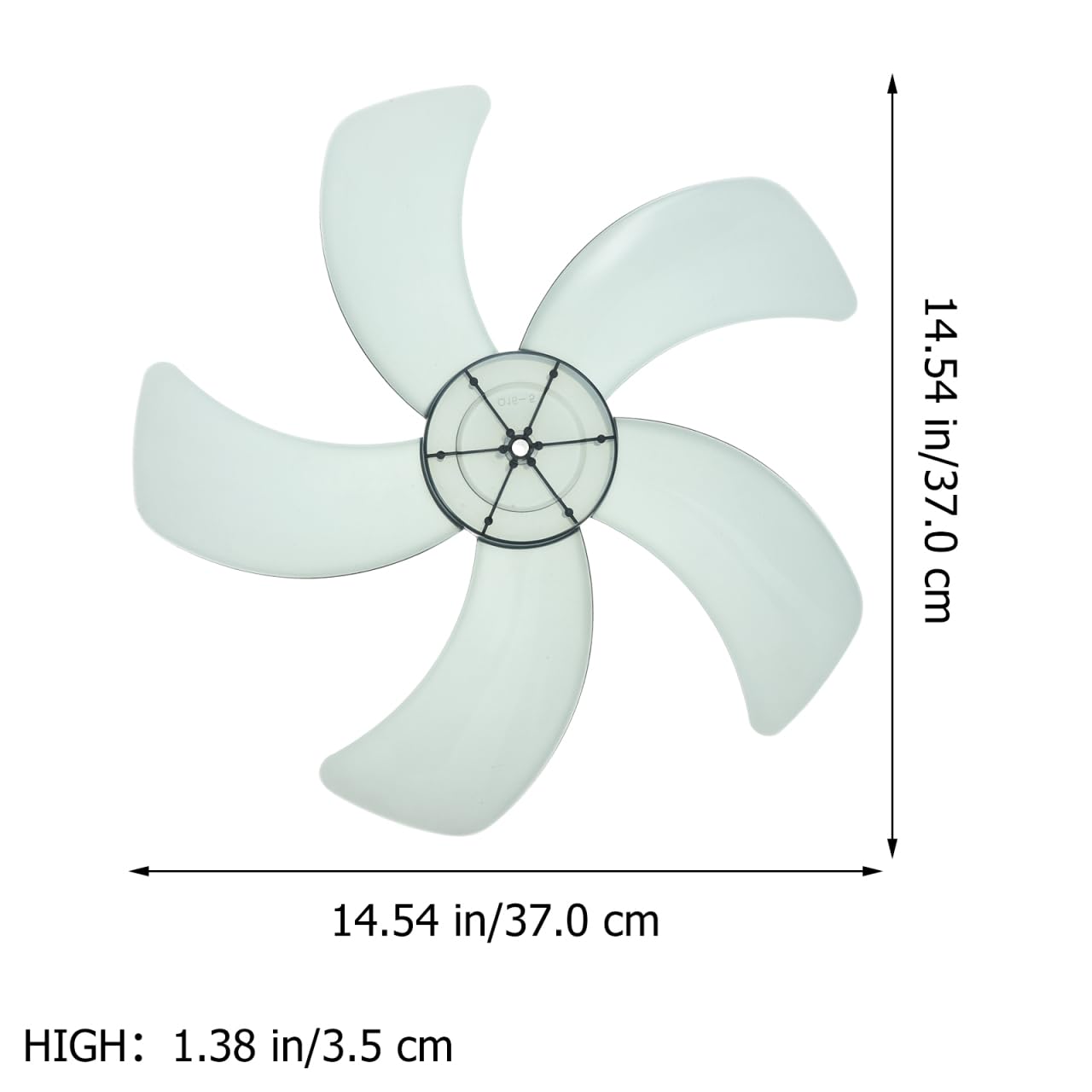 Pale per Ventola Ventilatore a Pale Ricmbio 5 Foglie Trasparenti per Ventilatori da Tavolo e Piedistallo Installazione Facile Resistente e Riciclabile