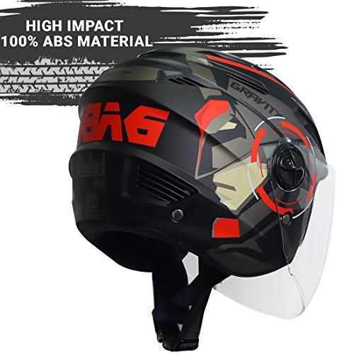 Image of Steelbird SBA-6 7Wings Gravity Open Face ISI Certified ABS Helmet