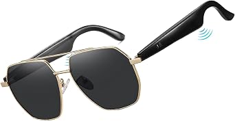 DUCO AI Translation Smart Glasses for Men Women with 160 Languages Bluetooth Polarized Sunglasses MS004