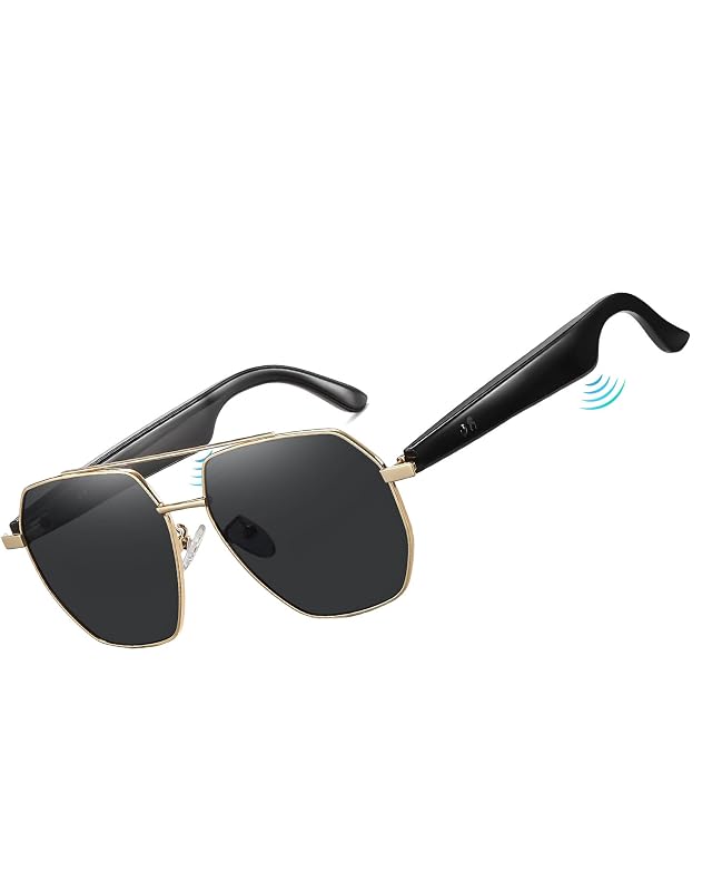 DUCO AI Translation Smart Glasses for Men Women with 160 Languages Bluetooth Polarized Sunglasses MS004
