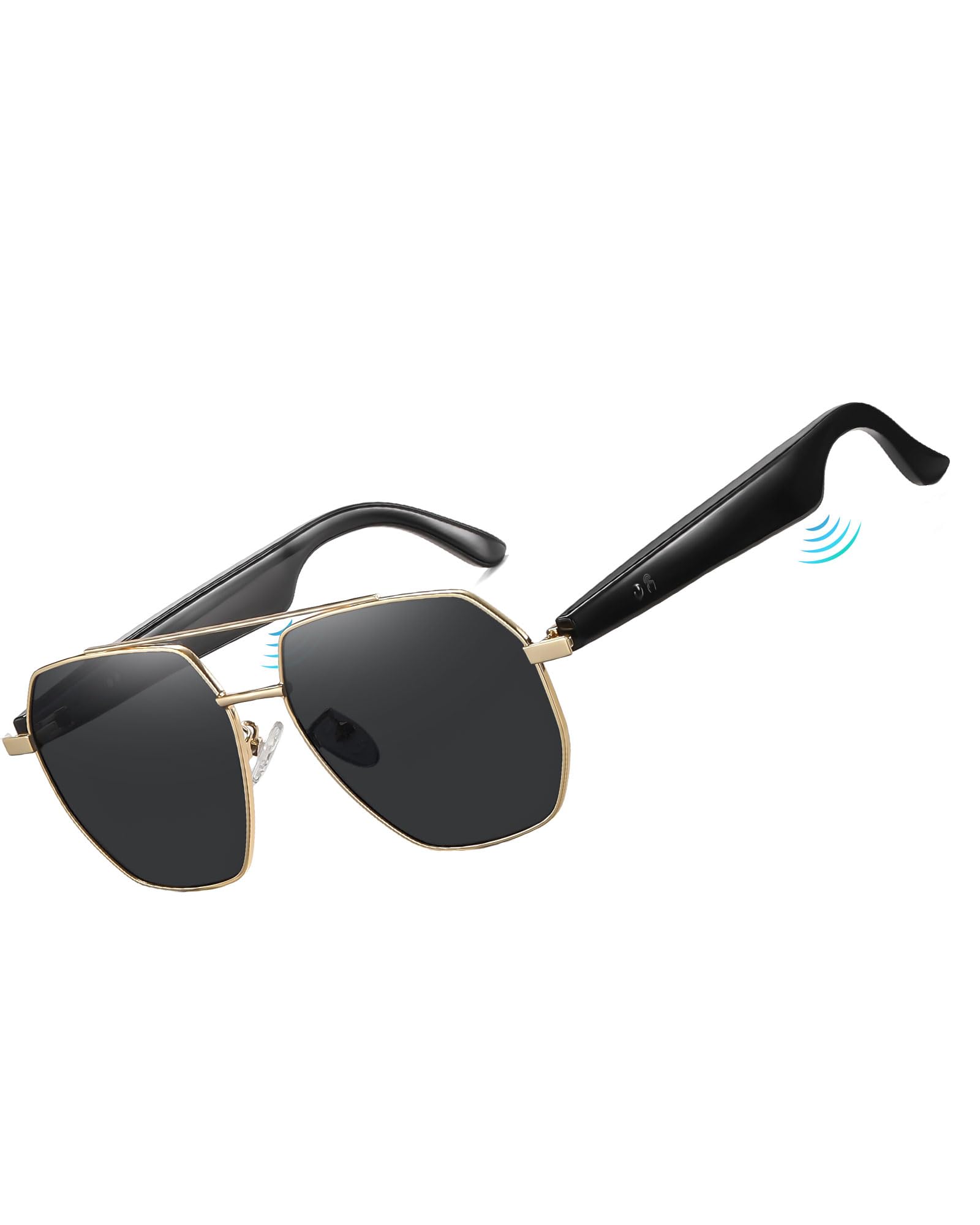 DUCO AI Translation Smart Glasses for Men Women with 160 Languages Bluetooth Polarized Sunglasses MS004
