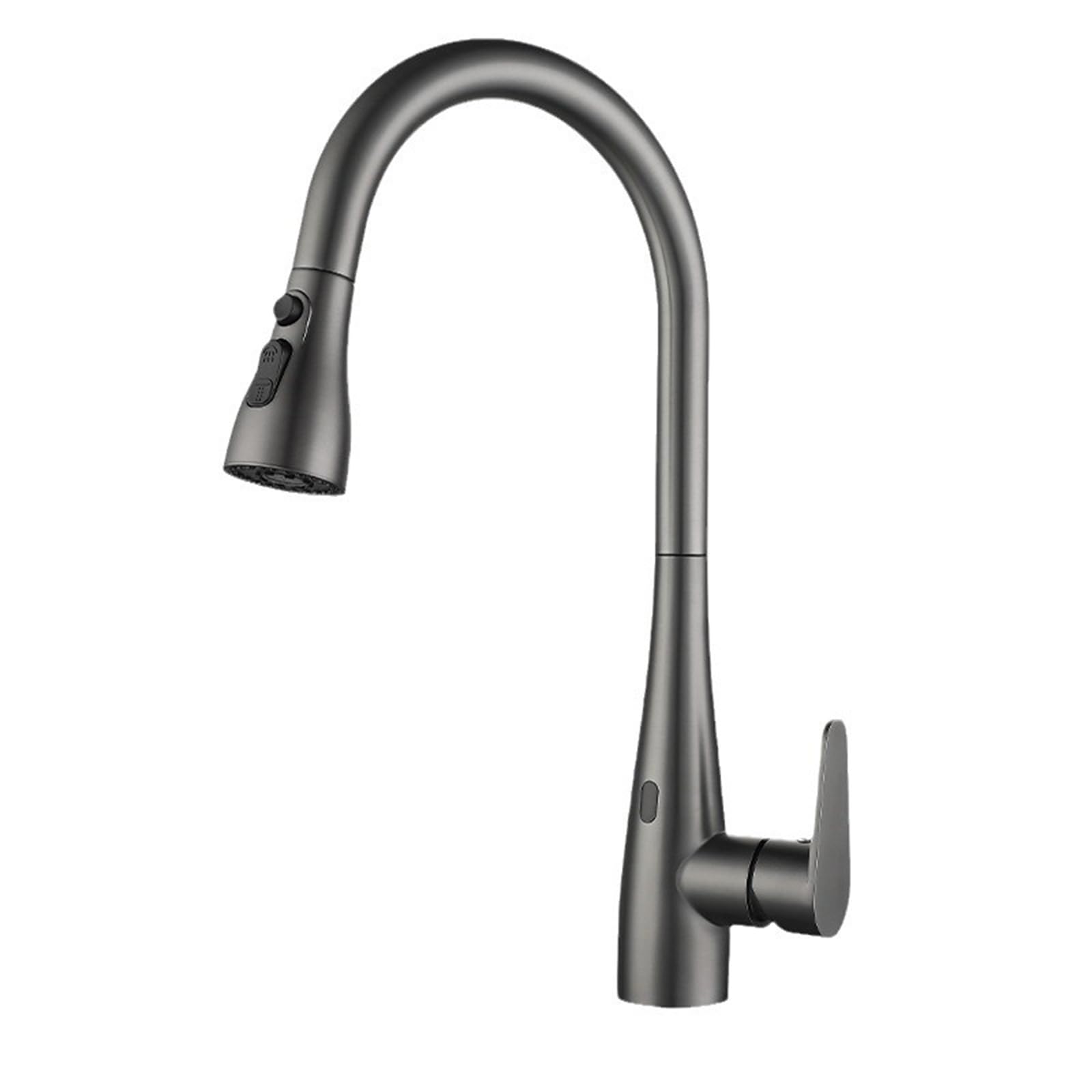 HADECOLL 3Mode Grey Kitchen Sink Sensor Tap T Mixer With 360° Swivel High Spout & Pullout Spray For Effortless Cleaning And Modern Convenience