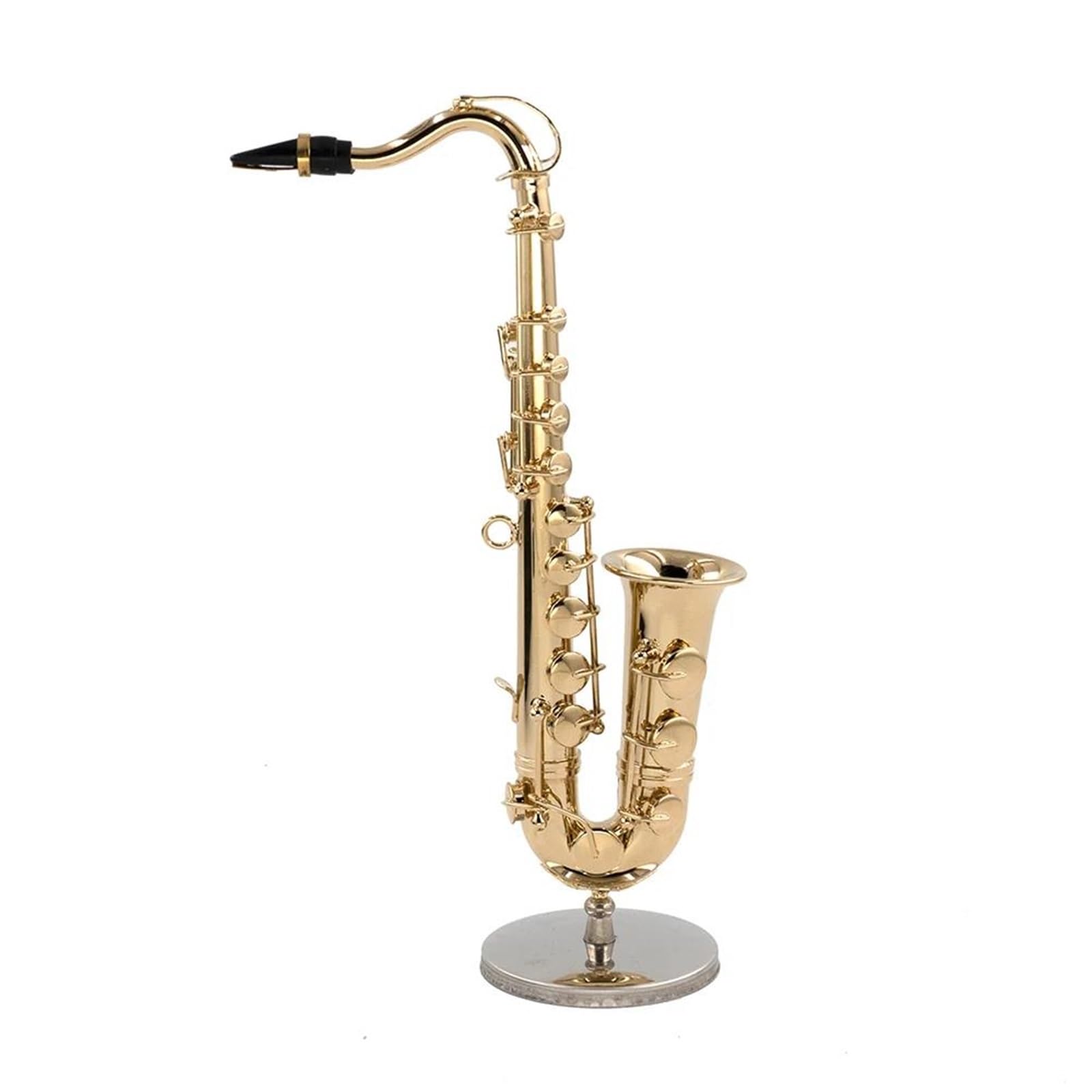 Saxofón Tenor En Miniatura De Cobre Modelo Accesorios Musicales Decorativos(14cm)