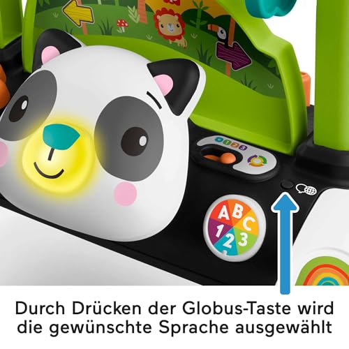 Fisher-Price HJY73 2-zijdige Panda Walker Groeiend interactief speelcentrum met meer dan 100 liedjes, geluiden en zinnen Babyspeelgoed voor kinderen vanaf 6 maanden - Afbeelding 5