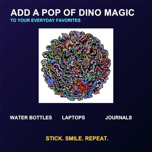 56PCS Dinosaur Stickers for Kids,Hinosaur Waterproof Vinyl Stickers — view 6