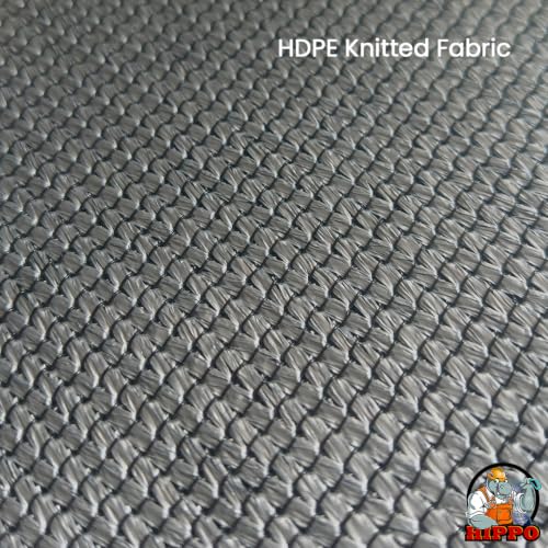 Image of HIPPO Shade Sail 9.5 Feet x 5 Feet Sun Shade 98% UV Block for Canopy Cover, Outdoor Patio, Garden, Pergola, Balcony Tent (Smoky Grey)