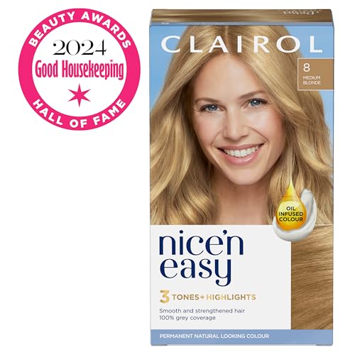 CLAIROL NICE'N EASY CRÈME PERMANENT HAIR DYE - 8 MEDIUM BLONDE - Image 3