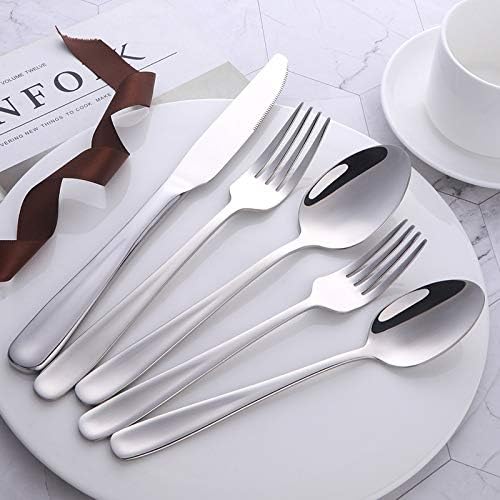 Buyer Star Fine Flatware Sets of 4, 20 Piece Silverware Set, 18/8 Stainless Steel Heavy Duty Flatware Cutlery Service for 4, Kitchen Utensils for Home Hotel Restaurant