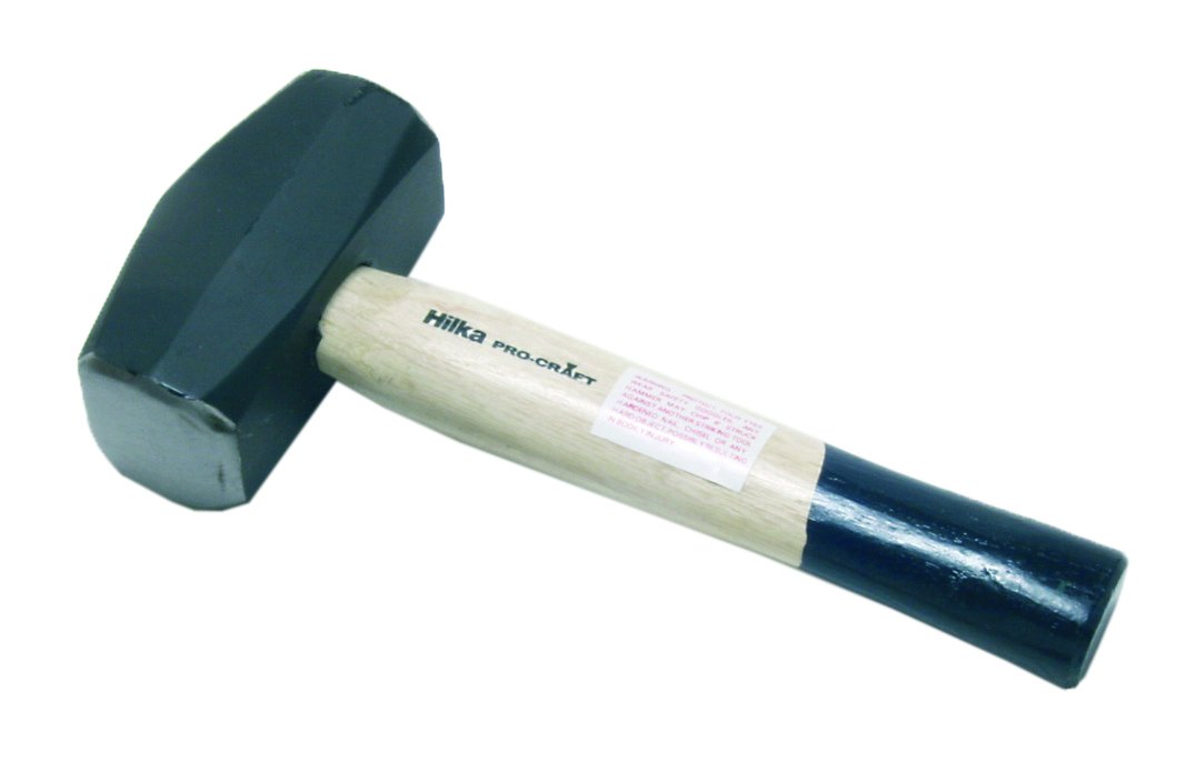 4lb Club Hammer Wooden Shaft, Black, White, 4 lb