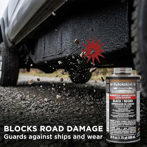Image of Barrier Bond - Rubberized Undercoating Sound Deadener, 28oz Can, Black, Spray-On Undercoating for Vehicles