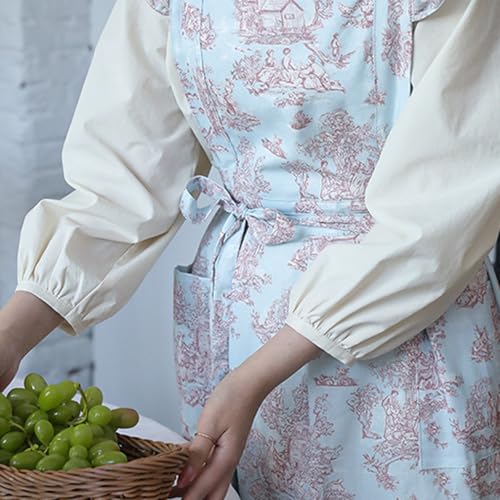 Tablier imperméable pour la cuisine à motif floral chic cuisson