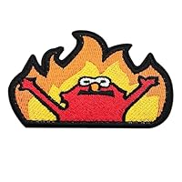 Hell Fire Meme Bestickter Patches Klett Lustiger Klett Patch Militär Stickerei Taktisch Aufnäher, Stickerei Aufnäher für Kleidung Rucksack Jacken Hundegeschirr Militär 1 Stück